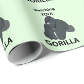 Gorilla beobachtet euch den Funny Gorilla Geschenkpapier (Rolleneckpunkt)