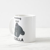 Gorilla beobachtet euch den Funny Gorilla Kaffeetasse (Vorderseite Links)