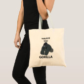 Gorilla beobachtet euch den Funny Gorilla Tragetasche (Vorderseite (Produkt))