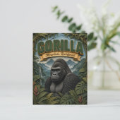 Gorilla-Bergregenwald POPCUT Postkarte (Stehend Vorderseite)