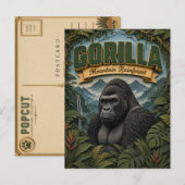 Gorilla-Bergregenwald POPCUT Postkarte (Vorne/Hinten)
