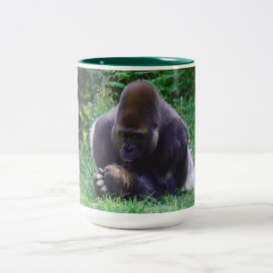 Gorilla beten zweifarbige tasse
