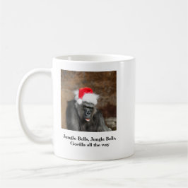 Gorilla Biddy in einem Weihnachtshut Kaffeetasse