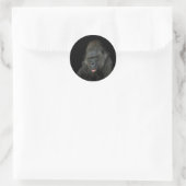 Gorilla Biddy Runder Aufkleber (Tasche)