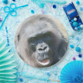 Gorilla Biddy's Silver Glow in der Sonne Pappteller (Party)