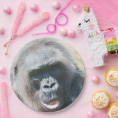 Gorilla Biddy's Silver Glow in der Sonne Pappteller (Party)