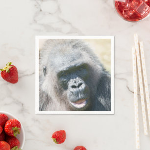 Gorilla Biddy's Silver Glow in der Sonne Serviette