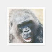 Gorilla Biddy's Silver Glow in der Sonne Serviette (Vorderseite)