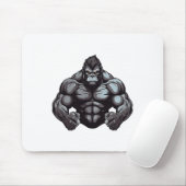 Gorilla-Biest Bodybuilder Workout-Gym Bodybuilding Mousepad (Mit Mouse)