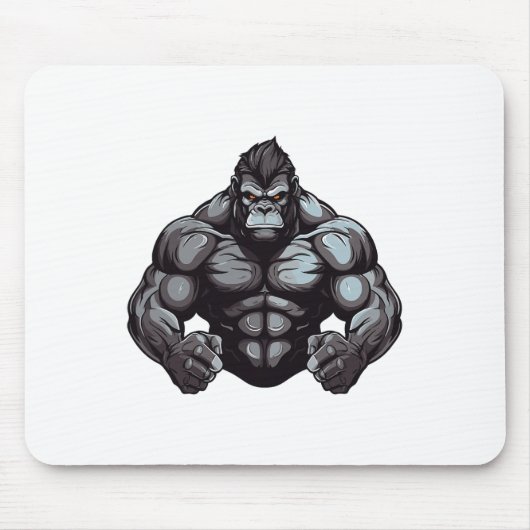 Gorilla-Biest Bodybuilder Workout-Gym Bodybuilding Mousepad (Vorne)