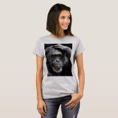 GORILLA Big Face, Contemplative Ape T - Shirt (Vorne ganz)