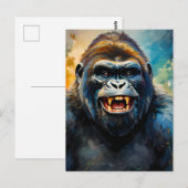 Gorilla Big Smile Postkarte (Vorne/Hinten)