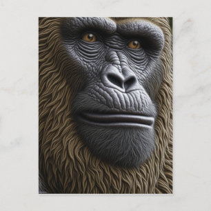 Gorilla, Bigfoot oder Sasquatch Behaltend in Touch Postkarte