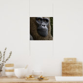 Gorilla, Bigfoot oder Sasquatch Nahaufnahme des Ge Poster (Küche)
