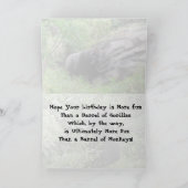 Gorilla Birthday Card Karte (Innenseite)