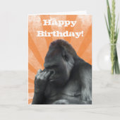Gorilla Birthday Card Karte (Vorderseite)