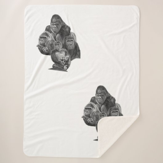 Gorilla Blanket (ゴリラのブランケット）Gorilla Life SHOP Sherpadecke (Vorderseite)