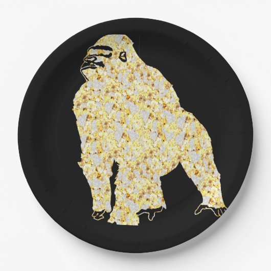GORILLA BLING PAPPTELLER (Vorderseite)