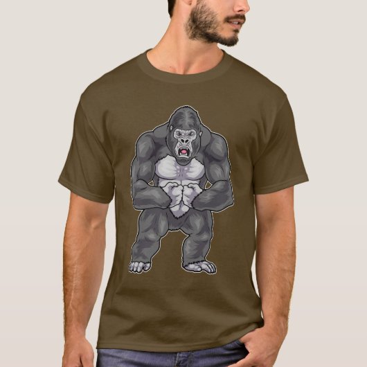Gorilla Bodybuilder Bodybuilding T-Shirt (Vorderseite)