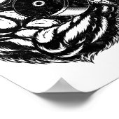 Gorilla Bodybuilder Fitnessstudio Gewichtheben T-S Poster (Ecke)