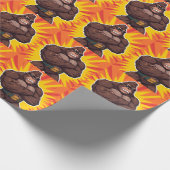 Gorilla Bodybuilder Gewichtheber Pop Art Cartoon Geschenkpapier (Ecke)