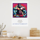Gorilla Bodybuilder Motivierend Poster (Küche)