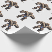 Gorilla Bodybuilder Pop Art Cartoon Drawing Geschenkpapier (Ecke)
