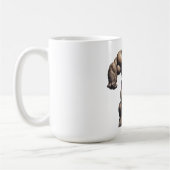 Gorilla Bodybuilder Pop Art Cartoon Drawing Kaffeetasse (Links)