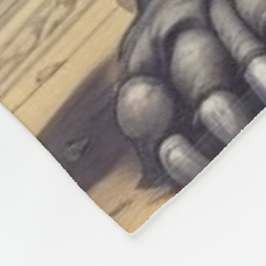 Gorilla Bodybuilder Pop Art Cartoon Zeichnend Fleecedecke (Ecke)