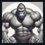 Gorilla Bodybuilder Pop Art Cartoon Zeichnend Fotodruck<br><div class="desc">Digital Computer Animal Art - Uni Pop Kunst - Wilde Tiercomputer Bilder</div>