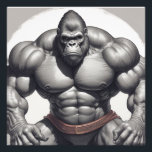 Gorilla Bodybuilder Pop Art Cartoon Zeichnend Fotodruck<br><div class="desc">Digital Computer Animal Art - Uni Pop Kunst - Wilde Tiercomputer Bilder</div>