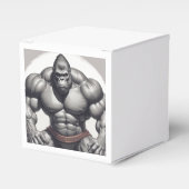 Gorilla Bodybuilder Pop Art Cartoon Zeichnend Geschenkschachtel (Vorderseite)