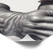 Gorilla Bodybuilder Pop Art Cartoon Zeichnend Poster (Ecke)