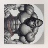 Gorilla Bodybuilder Pop Art Cartoon Zeichnend Puzzle (Horizontal)