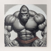 Gorilla Bodybuilder Pop Art Cartoon Zeichnend Puzzle (Vertikal)