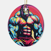 Gorilla Bodybuilder Pop Cartoon Keramik Ornament (Links)