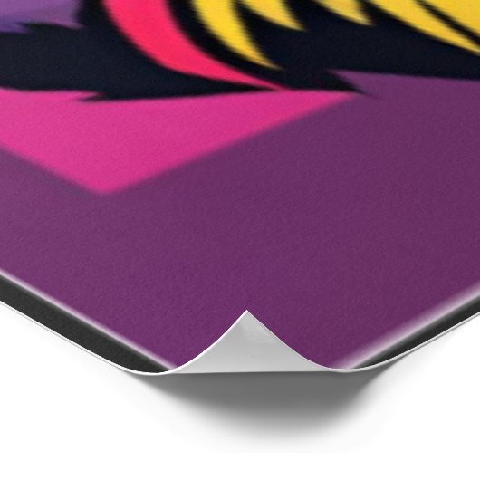 Gorilla Bodybuilder Pop Cartoon Poster (Ecke)