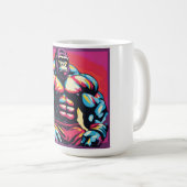 Gorilla Bodybuilder Pop Hebebühnen Cartoon Kaffeetasse (VorderseiteRechts)