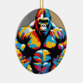 Gorilla Bodybuilder Pop Hebebühnen Cartoon Keramik Ornament (Rechts)