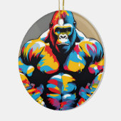 Gorilla Bodybuilder Pop Hebebühnen Cartoon Keramik Ornament (Links)