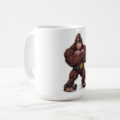 Gorilla Bodybuilder Weight Lifter Pop Art Cartoon Kaffeetasse (Vorderseite Links)