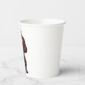 Gorilla Bodybuilder Weight Lifter Pop Art Cartoon Pappbecher (Links)