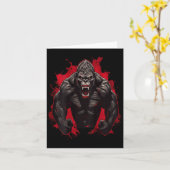 Gorilla Bodybuilding Workout Backprint Gym Karte (Gelbe Blume)