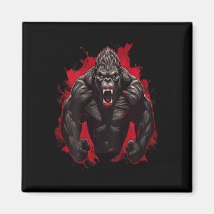 Gorilla Bodybuilding Workout Backprint Gym Magnet