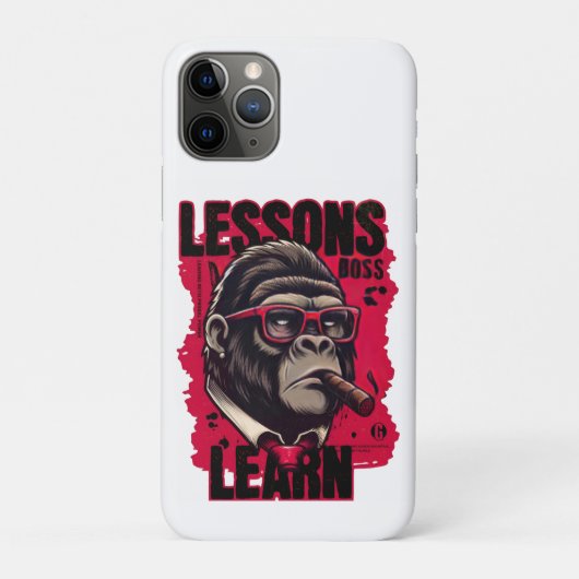 Gorilla Boss Lessons Learn iPhone Case (Rückseite)