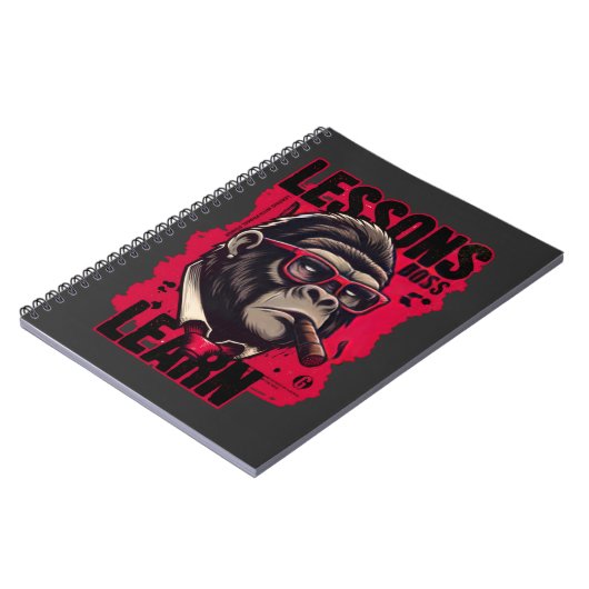 Gorilla Boss Lessons Learn Spiral Notebook  Notizblock (Linke Seite)