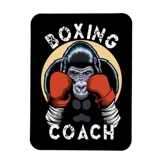 Gorilla Boxing Coach - Sporttrainer Magnet (Vertikal)