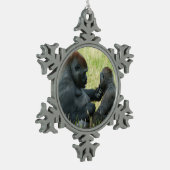 Gorilla Brothers Forever Schneeflocken Zinn-Ornament (Links)