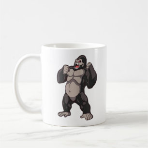 Gorilla Brüllender Affe Menschenaffe Kaffeetasse