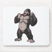 Gorilla Brüllender Affe Monkey Mousepad (Vorne)